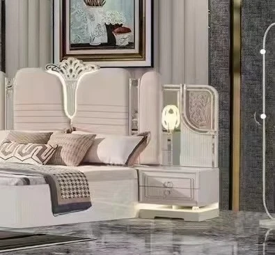 Factory Outlet Fancy Bedroom Furniture Elegant King Size Bed Bedroom Set