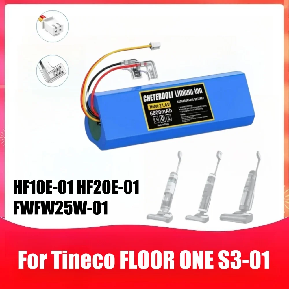 

Original 4000mAh For Tineco FLOOR ONE 1.0 FW25M-01 FW25W-01 FW09010ECN HF10E-01 HF20E-01 S3-01 vacuum cleaner Battery