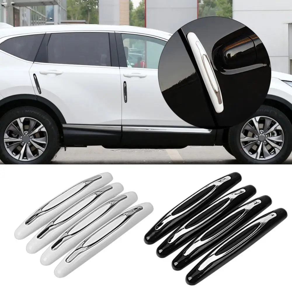 4Pcs Auto Car Door Edge Protection Guards Buffer Trim Molding Protection Strip Sticker Scratch Protector Car Door Crash Bar