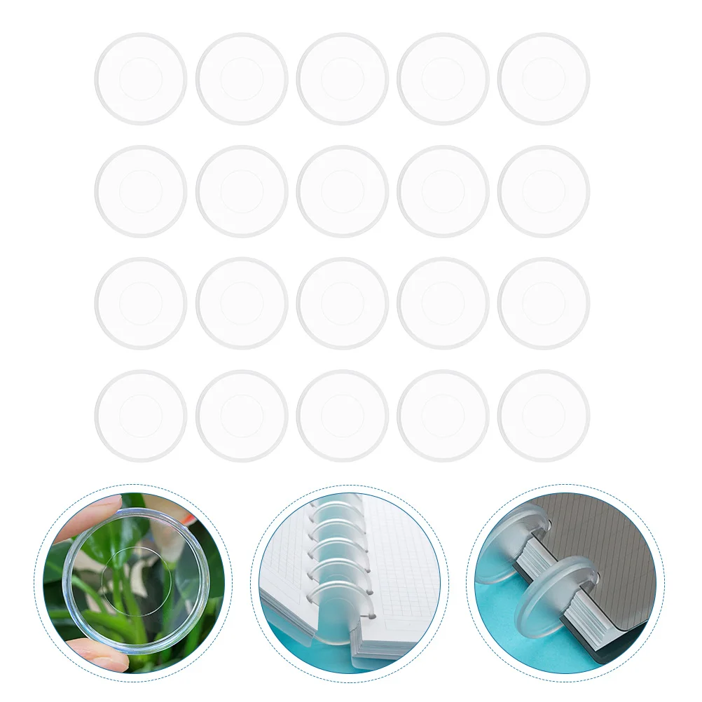 20 Stück runde Pilz-Loch-Binder, Mini-Notizbuch, Büroklammer, Abs-Ringe, lose Blätterbindung