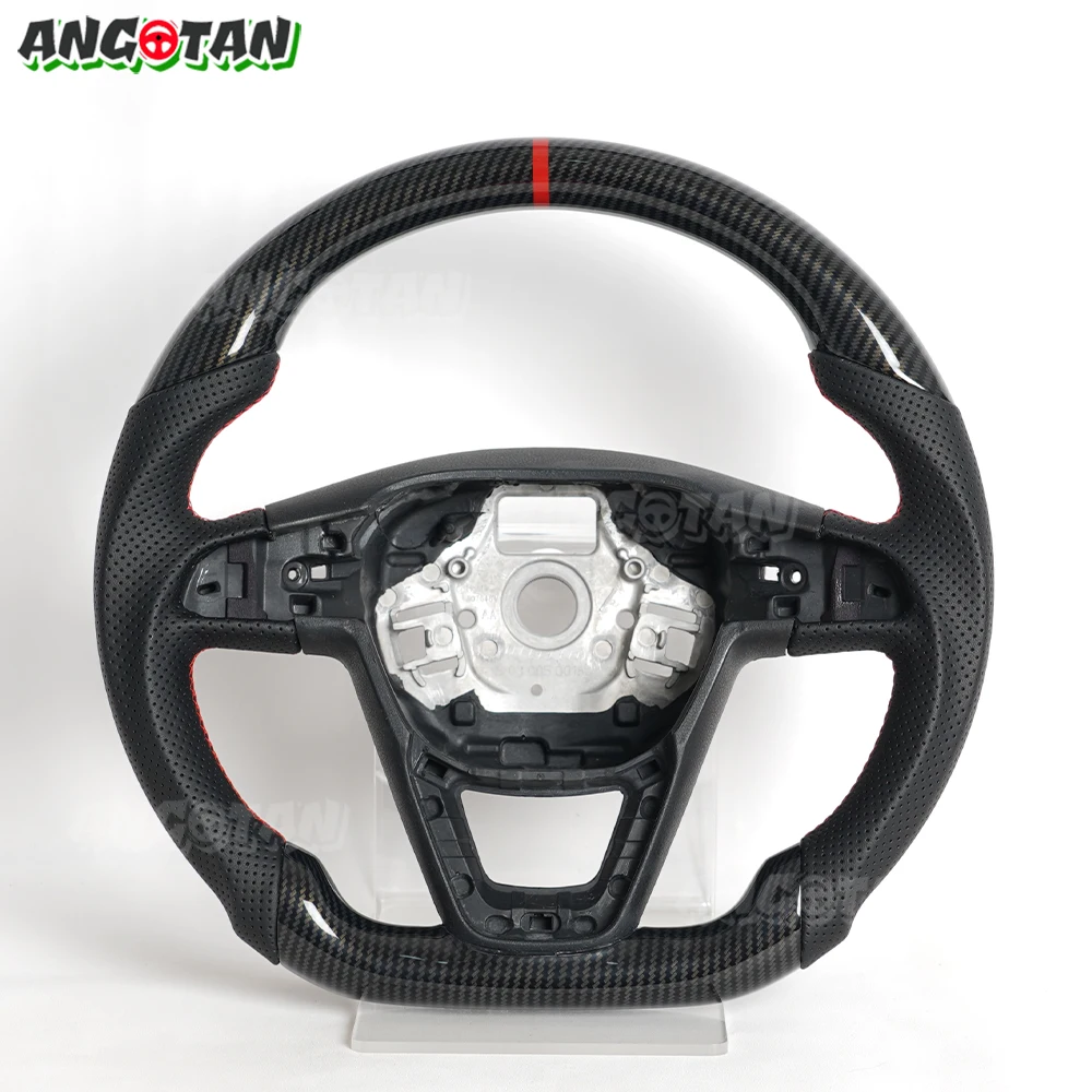 Koolstofvezel Stuurwiel Voor Seat Leon FR Cupra 5F mk3 MK4 Arona Ateca Leon 2013-2020 Hydro-Dip Stuurwiel Aangepaste