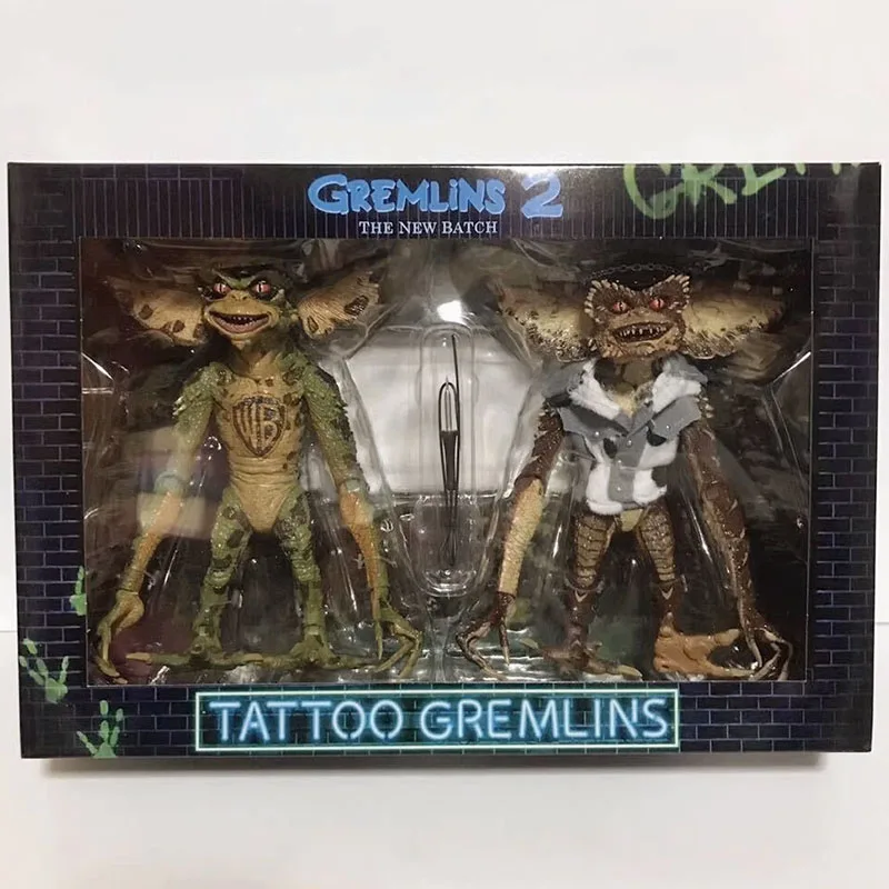 Gremlins 2 figura NECA 30636 Figuras de acción película tatuaje Gremlins estatuilla juguetes colección modelo muñeca regalo Original para niños