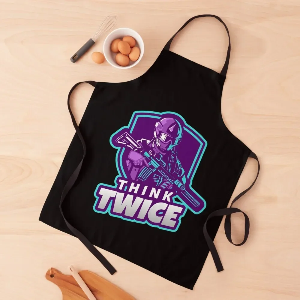 THINK TWICE- DONT MESS WITH ME Apron with pockets kitchen woman Cute Kitchen Apron