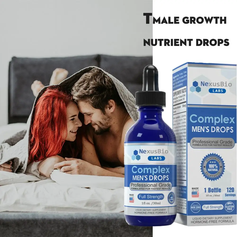 30ml NexusBio Labs Complex Gotas para hombres, Gota de nutrición para el crecimiento masculino, Gotas de dirección azul, Aceite de Masaje para hombres