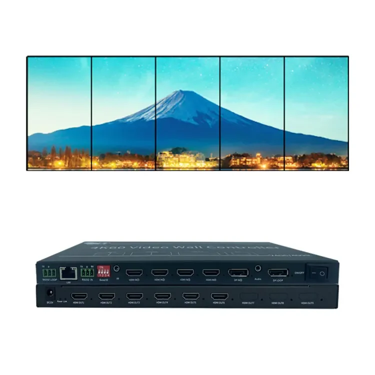 Bitvisus 2K 4K 8K TV HDMI TV wall processor 3x3  1x5 1x7 3x4 video wall controller