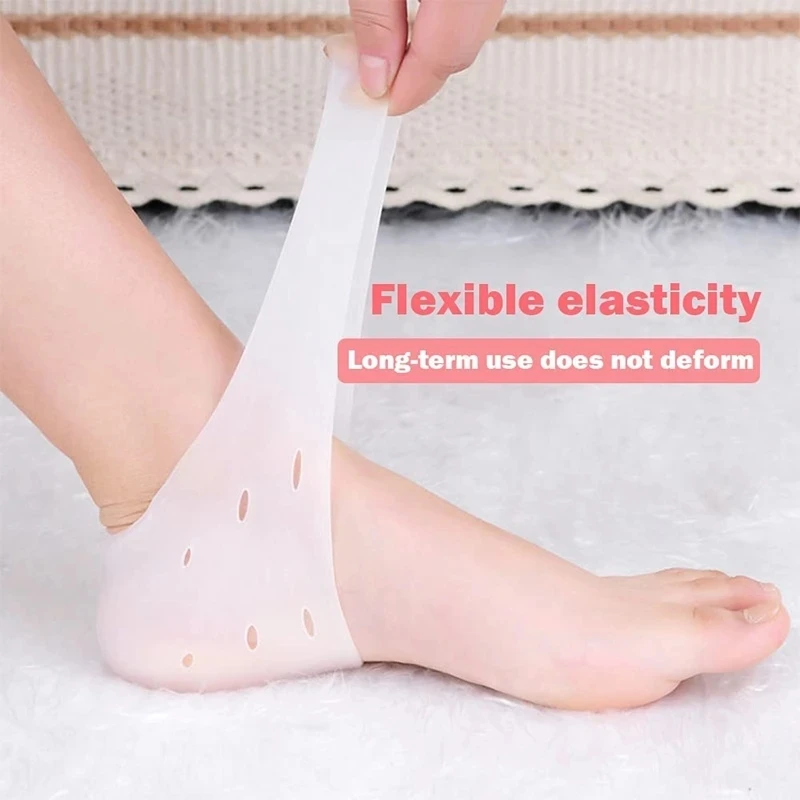 Cubierta de silicona para el cuidado de los pies para mujer, calcetines de Gel hidratante para el talón, Protector de plantilla de medio zapato, insertos para aliviar el dolor, almohadilla para fascitis Plantar