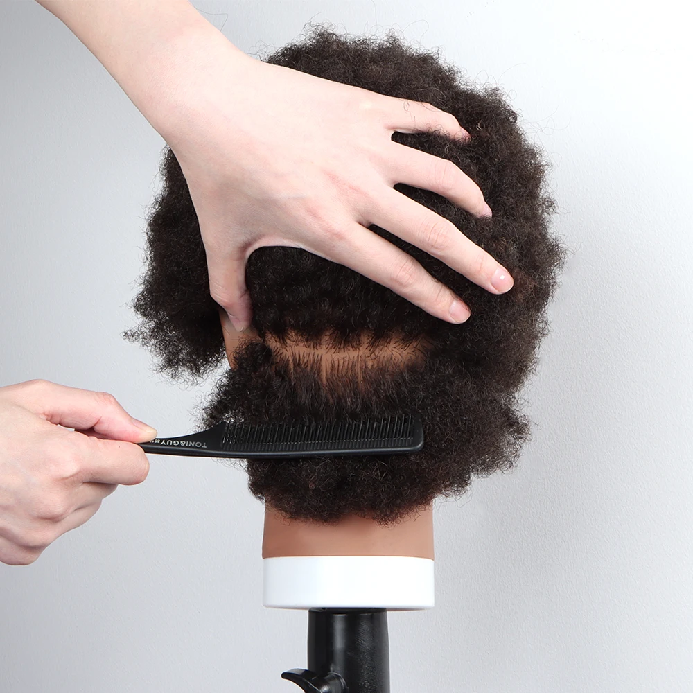 Wholesale 100% Human Hair African Mannequin Head for Hairdresser Training & Styling Practice