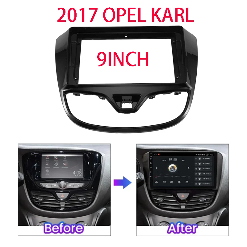 

9 Inch Radio Fascia For Vinfast Fadil OPEL KARL 2017 DVD Stereo Frame Plate Adapter Dash Installation Bezel Trim Kit