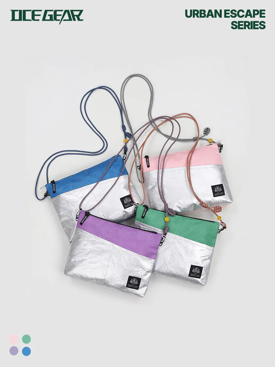 Lightweight Crossbody Sling Bag For Outdoor Hiking Waterproof Tyvek Material