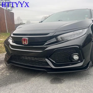 Htyyx splitter ön tampon, araba difüzör dudak kiti, koruma penceresi, en civic hatchback / salon / coupe tipi r fk7 fk8 size 2016-2021 Mutfaktaki 6 büyük satış elemanı-no. 1