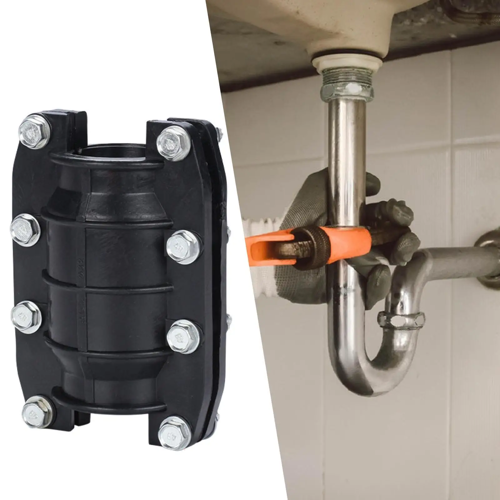 Water Pipe Leak Repair Clamp Leak Stopper Emergency Maintenance Replace Pipe Patch for Home Metal Pipe Fixing Kitchen