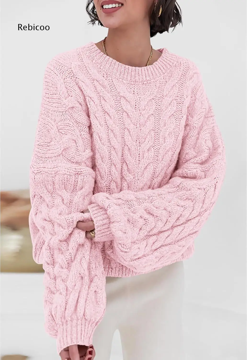 Long Sleeve Knit Pullover Women V Neck Multicolor Stripe Design Ribbed Cuff Loose Fit Warm Knitted Top For Daily Layering