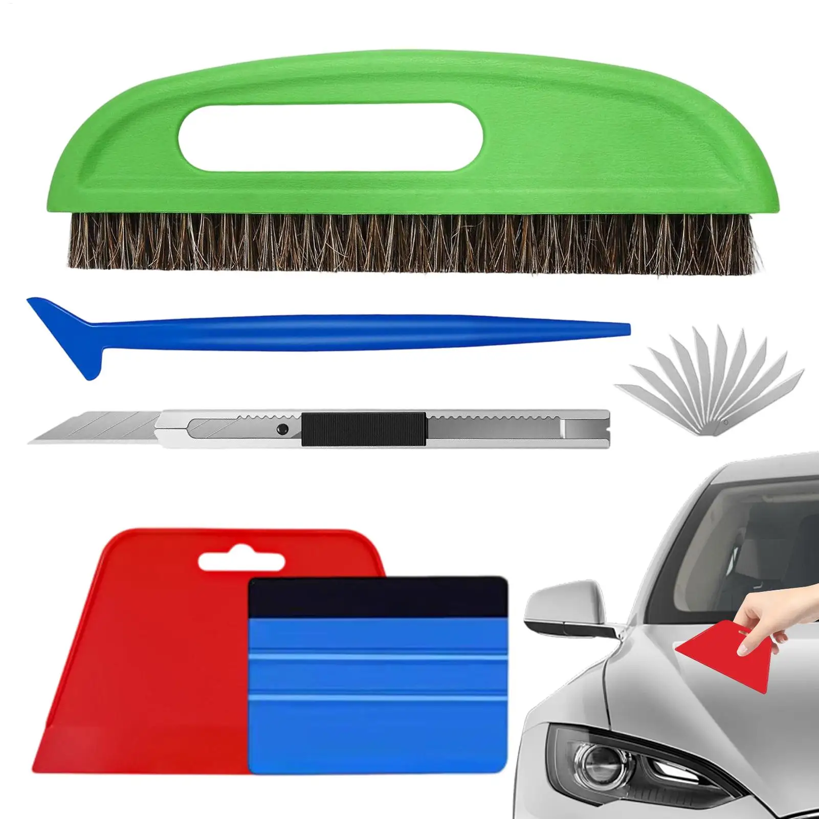

Wallpaper Squeegee Decal Squeegee Set Ceiling Wallpaper Smoothing Kit for Window Wall Furniture Kitchen Bathroom Workshop
