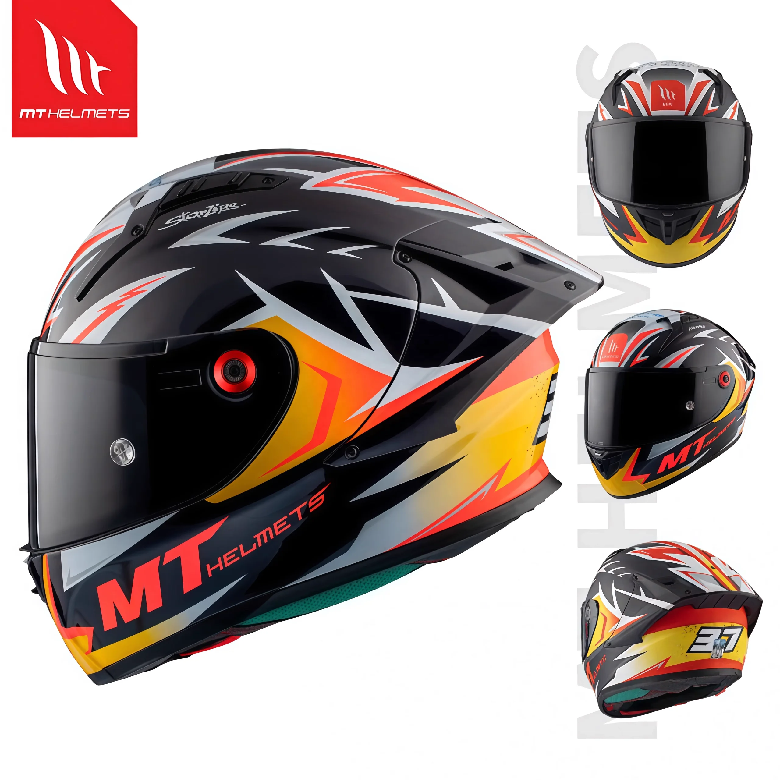 Carbon Fiber Lightweight Motorcycle Helmet - Casque intégral unisexe en fibre de