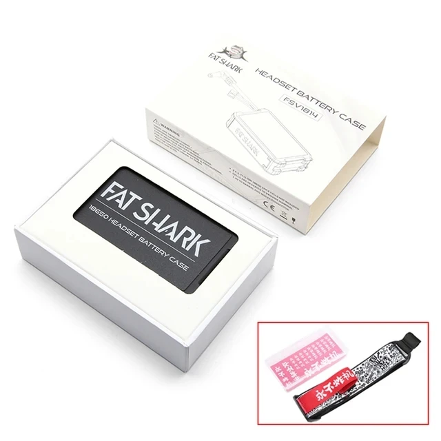 

Fatshark 7.4V 18650 Headset Li-ion Cell Battery Case for FPV Goggles Dominator FSV1814 FAT SHARK HD2/HD3 RC Drone