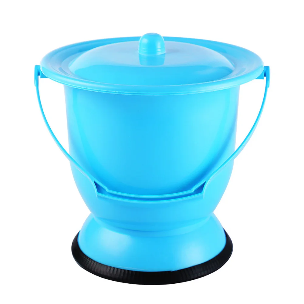 1 قطعة مبصقة بلاستيكية مع غطاء سرير مدمج للاستخدام الليلي جامع البول المحمول لكبار السن سهل