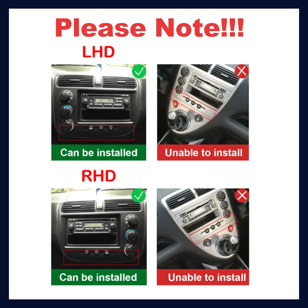 DSP Stereo Carplay GPS Navi Split Screen for Honda Civic 2000 - 2006 Android Intelligent System Car Radio Multimedia Player WiFi