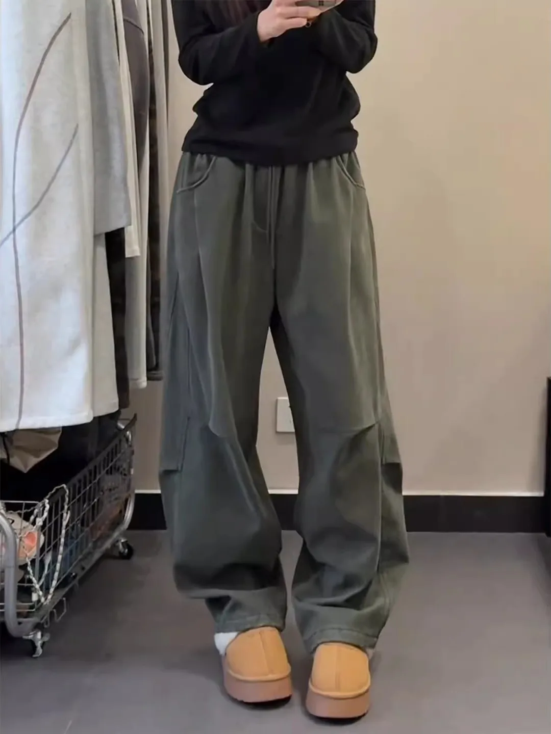 

Мужские зимние рабочие брюки в стиле милитари, американский ретро-стиль, свободные широкие брюки, облегающие прямые брюки, скрывающие фигуру