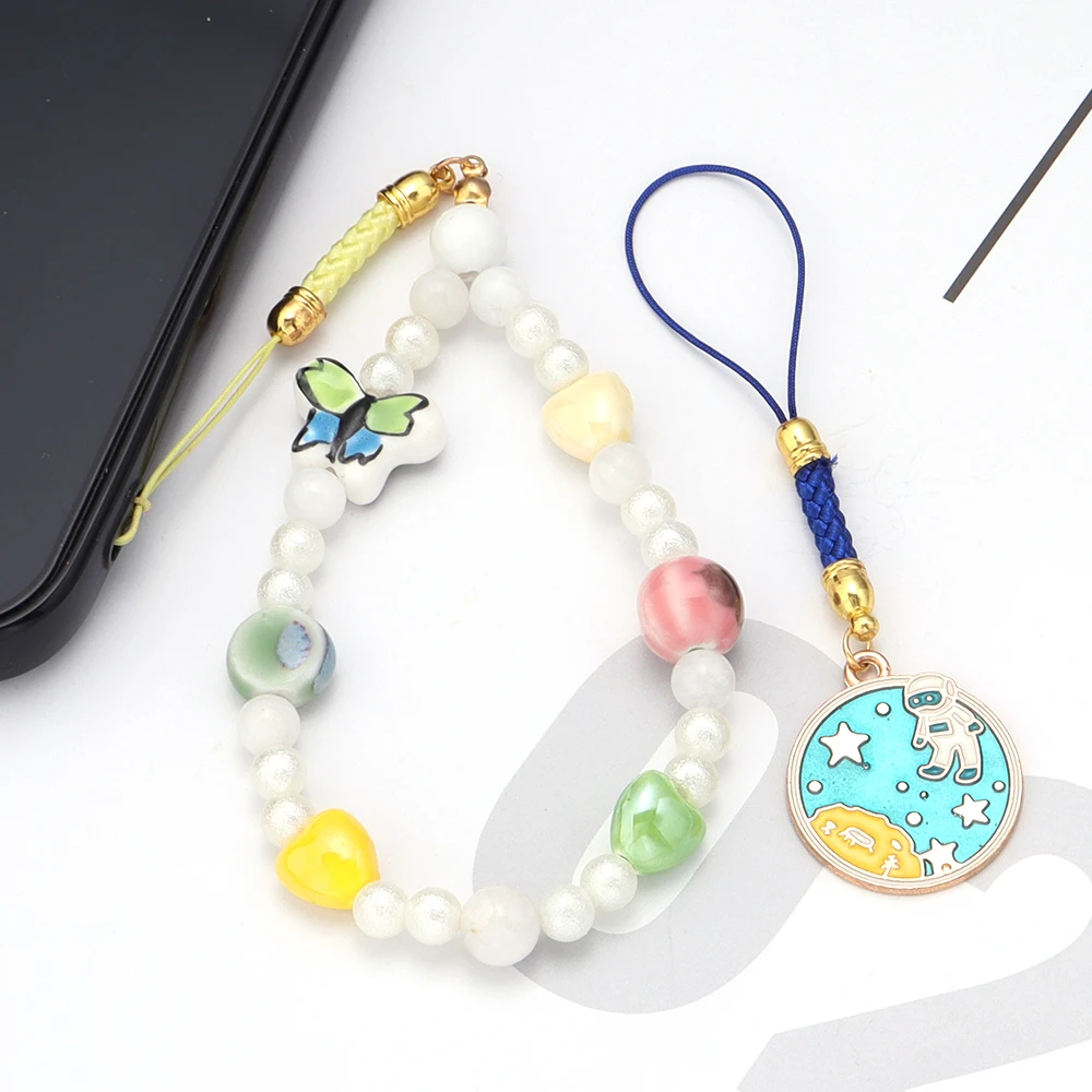 SAUVOO 10pcs/lot Multicolor Braided Lanyard Mobile Phone Chains Key Ring Chains For DIY handmade Bag Hang Rope Keychain