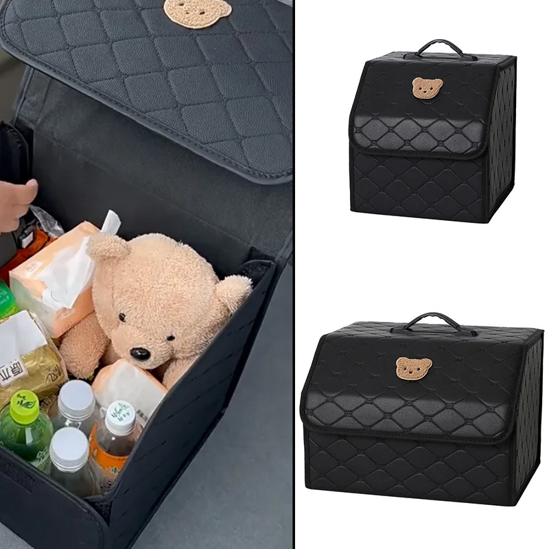 

NEW Multipurpose Collapsible Car Trunk Storage Organizer With Lid Portable Car Storage Bag Car Interior Supplies