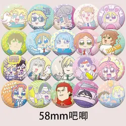 Ensemble Stars Badge Hibiki Wataru Round Brooch Tori Himemiya Badges Kawaii Ita Bag Ornament ES Goods Collection Friend Gift