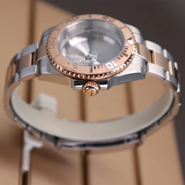 ROSE GOLD Custom Sub Watch 40mm Case Sapphire Ceramic Bezel Stainless 2024 Steel Matched Dial NH35 / NH36 / ETA 2824 / Miyota 8215