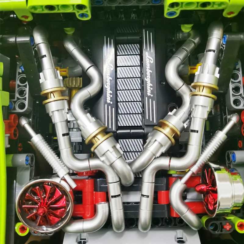 Bloques de construcción de electroplaca Lamborghini Sian FKP 37, juguetes de alta tecnología, supercoche deportivo, MOC, 1:8, 42115