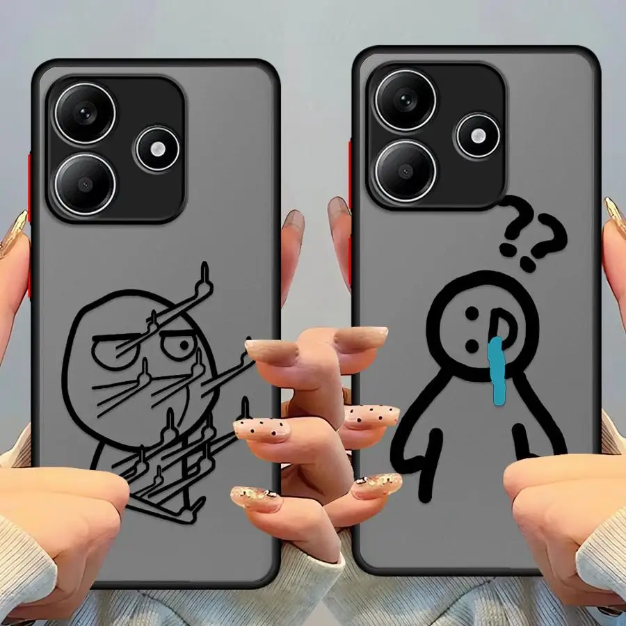 Casing Ponsel untuk Xiaomi Redmi Note 9s 11s 11 12 13 Pro Plus 12S 10s 14 Pro Sampul Lembut Kartun Matchman Lucu Lucu