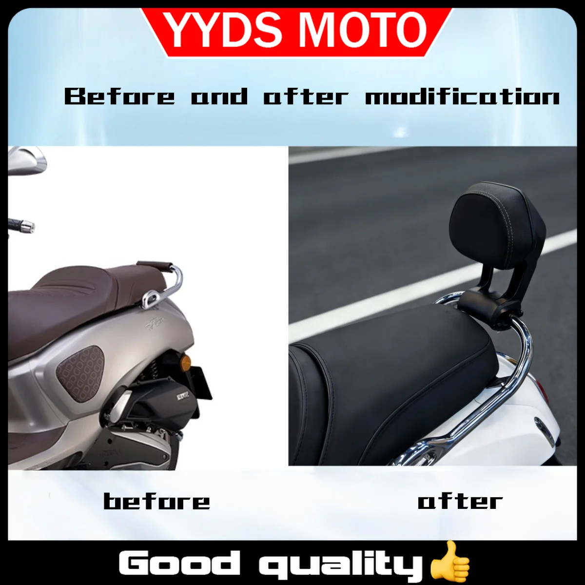 

【Good quality】For Honda NW F150 Dedicated Backrest Aluminum Alloy Backrest Rear Seat Backrest Spoiler