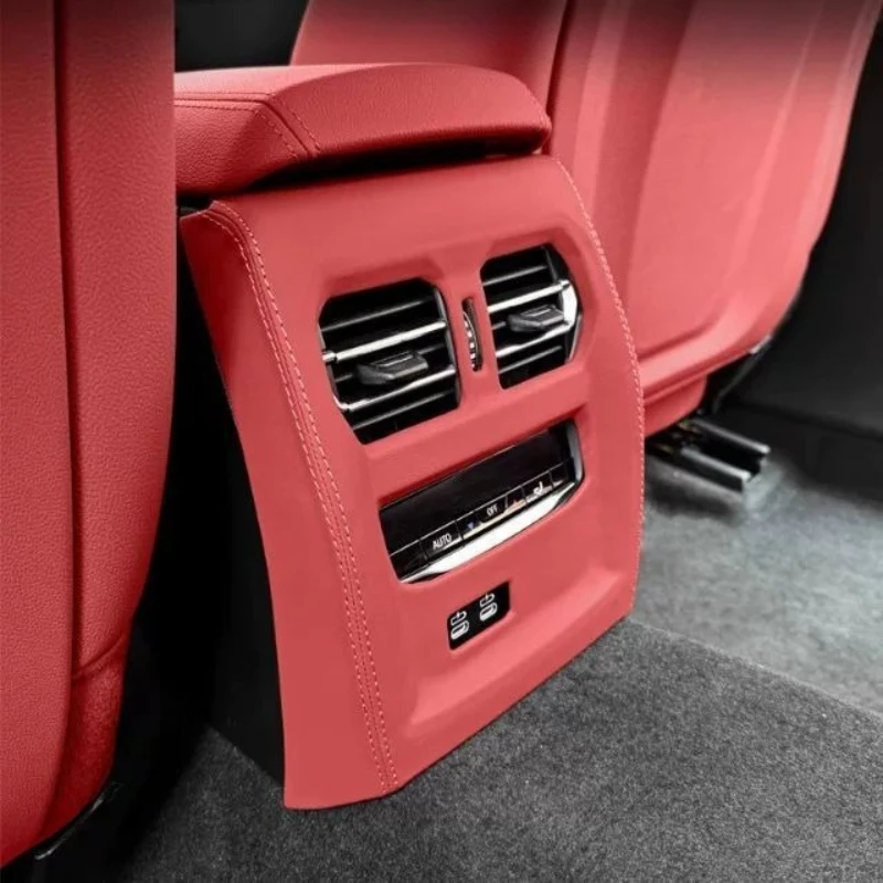 لسيارات BMW 3 Series i3 G20 G21 2020-2024 ABS إطار غطاء فتحة التهوية الخلفية للسيارة لوحة مضادة للركلة ملحقات السيارة الداخلية