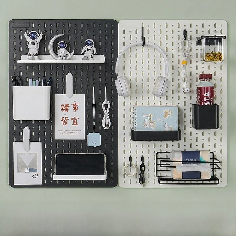 Complete Set Wall-Mounted Storage Board No Drilling Required Versatile Hole Board for Organization And Home Decor view 4