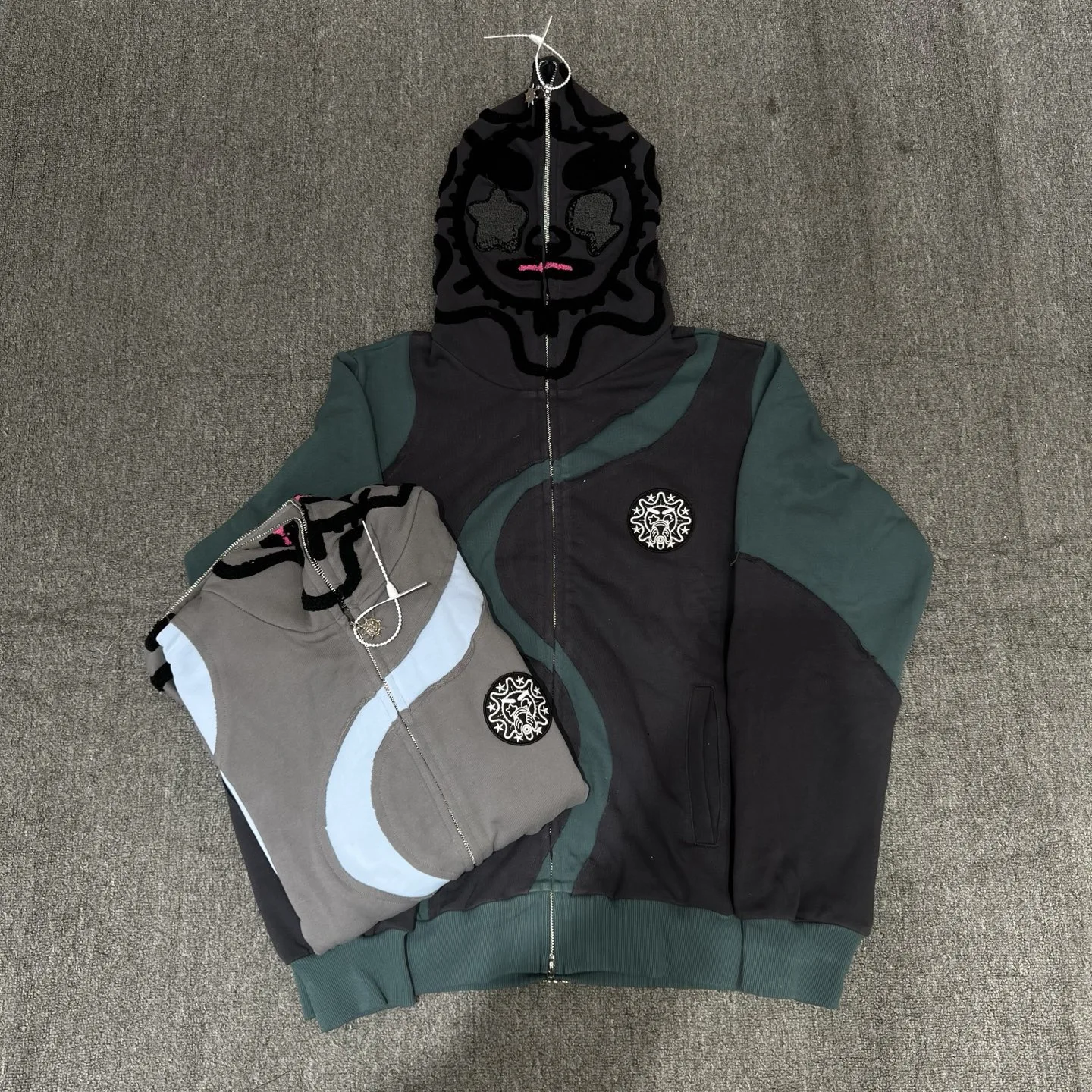 

Glo Gang the Glory Full Zip Hoodie ex Hooded Sweatirt Patchwork Personali Youth Casual Long Sve Zipper Hoodie