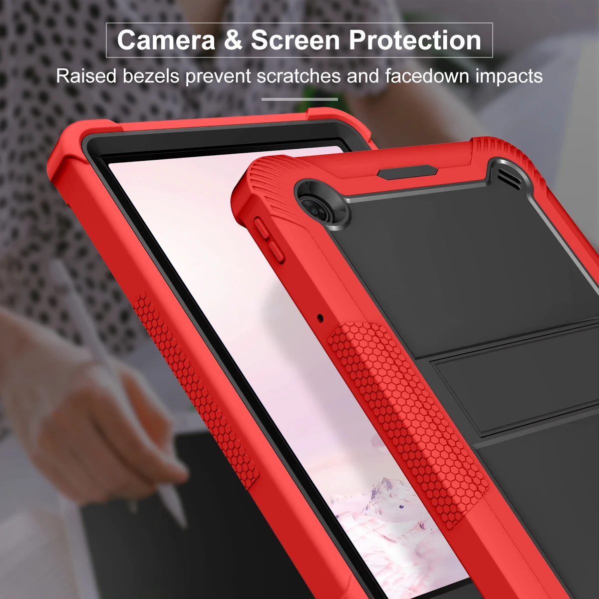 Hybrid Case For TCL Tab 10 5G 10.1 inch Heavy Duty Armor Kickstand Cover Kids Funda Silicone PC Shockproof Full Body Protection