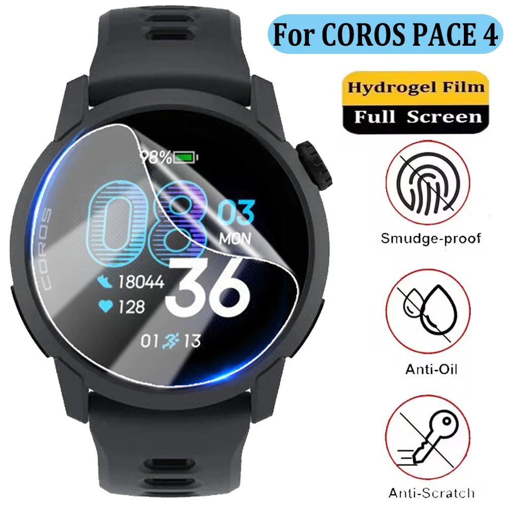 Película de hidrogel para Coros Pace 4, protectores de pantalla suaves antiarañazos impermeables para Coros Pace 3, accesorios de películas para reloj inteligente