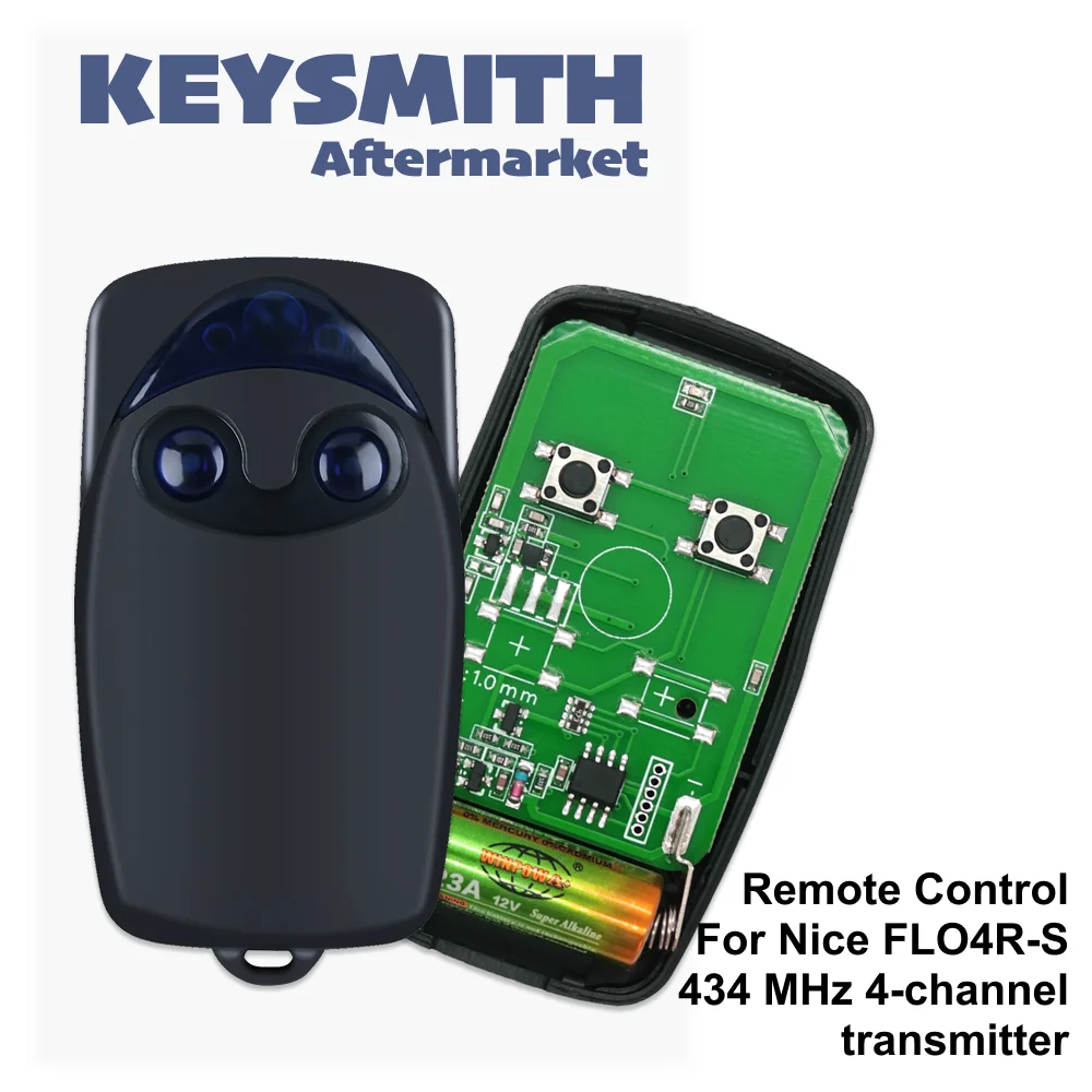 

KEYSMITH Для Nice FLO4R-S 434 МГц 4-канальный передатчик с плавающим кодом 433.92 МГц для ворот и гаражных дверей