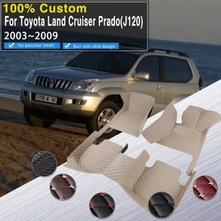 Car Floor Mat For Toyota Land Cruiser Prado 2003~2009 5seat Waterproof Carpet Car Mats Rug Car Accessories LC70 LC90 LC120 LC150