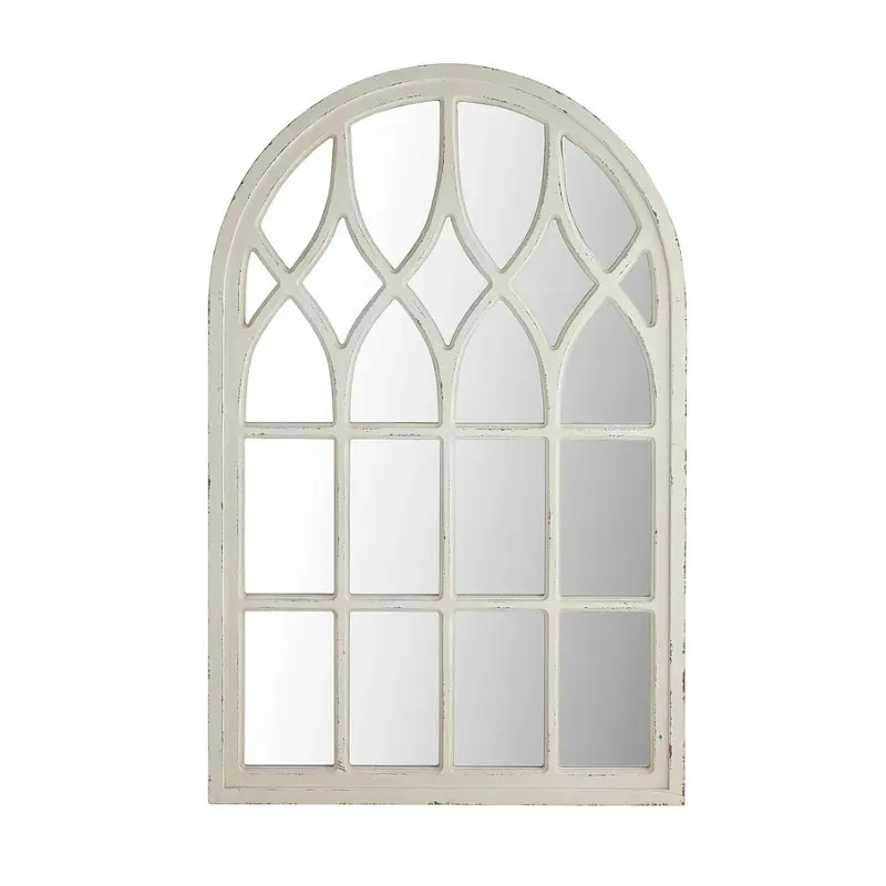 luxury fake window wooden frame mirror wall decoration pendant decoration mirror entrance decoration background wall