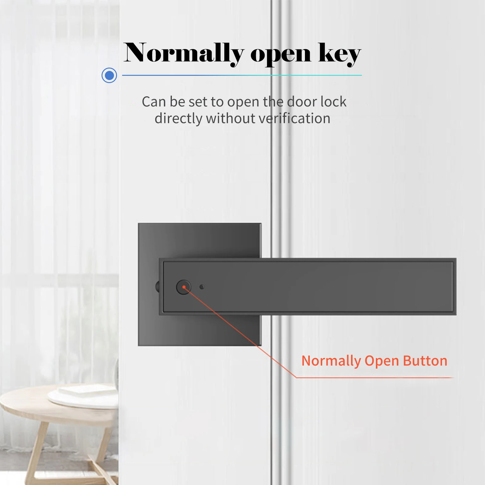 30 Groups Fingerprint Door Lock Smart Door Knob Gate Locks Left-Right Open Door Lever Lock Set Entry Door Lock for Home Office