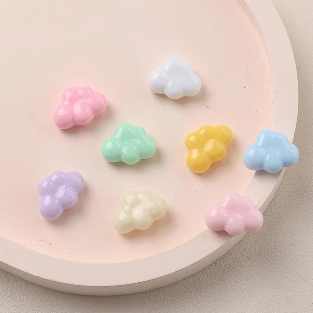 20PCS Shiny Mini Clouds Series Miniature Flat Back Resin Cabochons For Hairpin Scrapbooking DIY Home Decor Craft Accessories