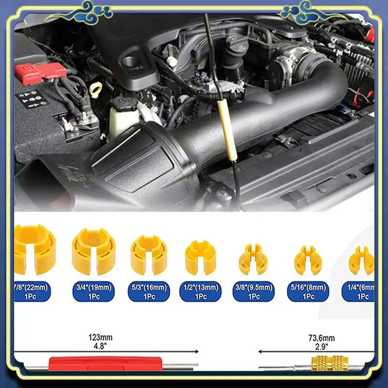 AU16-16PC AC Fuel Line Disconnect Removal Tool Set Quick Connector Removal Tool W/Storage Box, For 1/4 5/16 3/8 1/2 5/8 3/4 7/8