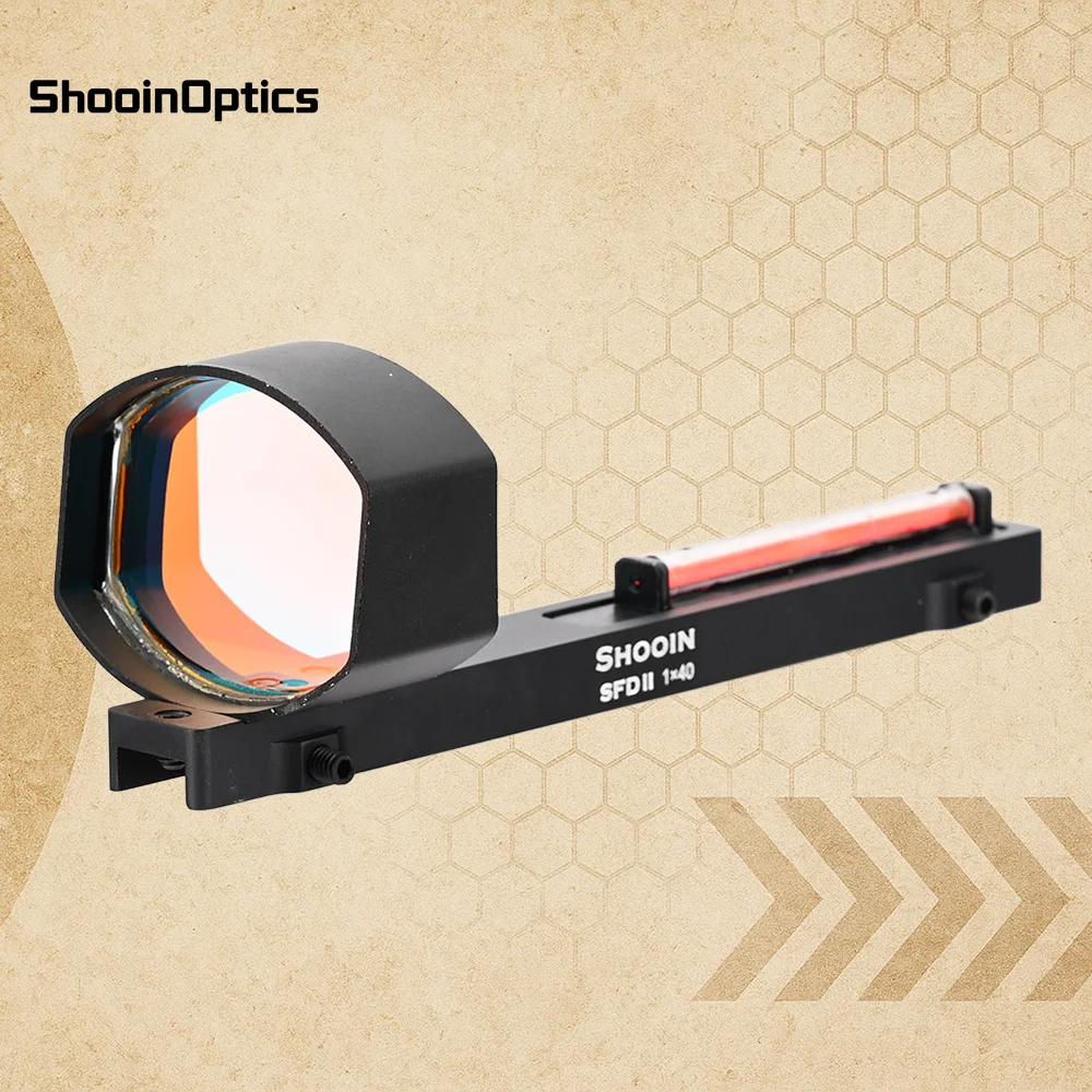 

Shooin SFD II RIB 1x40 Red Dot Sight Fiber Optics Lightweight For Hunting Shotgun Outdoor Sport / Optional Precision 20mm Mount