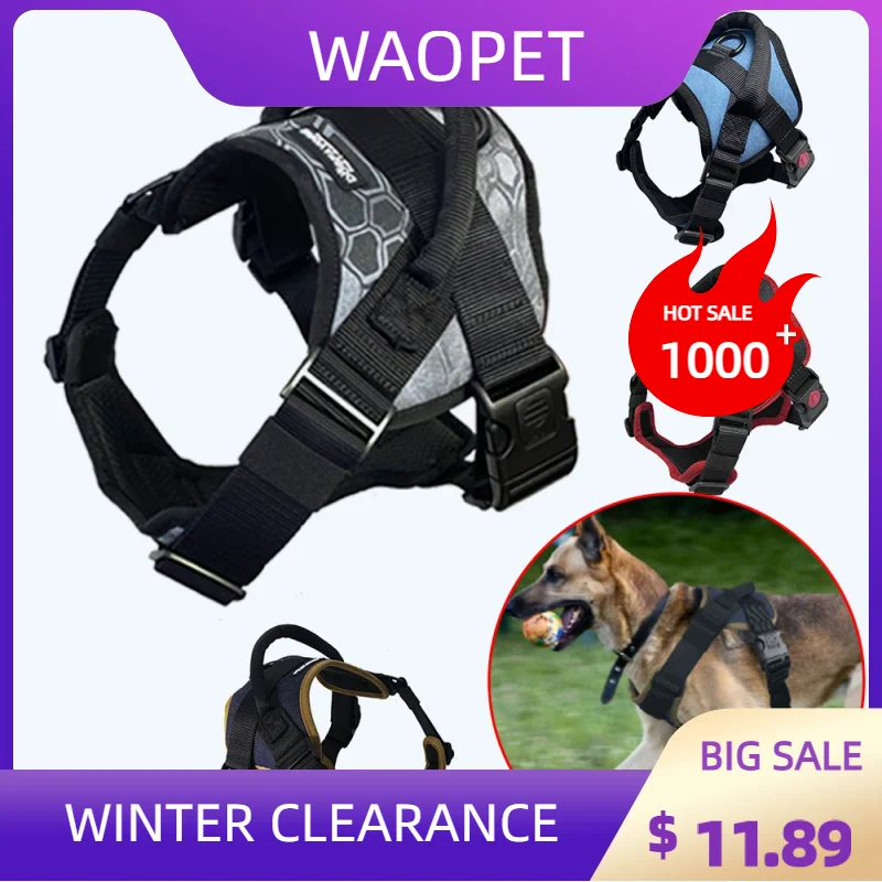 

No Pull Dog Harness Adjustable Breathable Pet Harness Vest Outdoor Walking Training Chest Strap Medium Large Golden Dog Retrieve