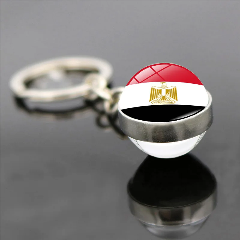 سلسلة المفاتيح العلم الوطني في الأرجنتين أستراليا البرازيل ألمانيا روسيا كندا الولايات المتحدة نيوزيلندا كرة زجاجية قلادة سلسلة مفاتيح السيارة #4