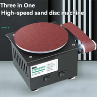 Mini Electric DIY Belt Sander High-Speed Sand Disc Machine Multifunction Desktop Grinding Machine Polishing Woodworking Tool