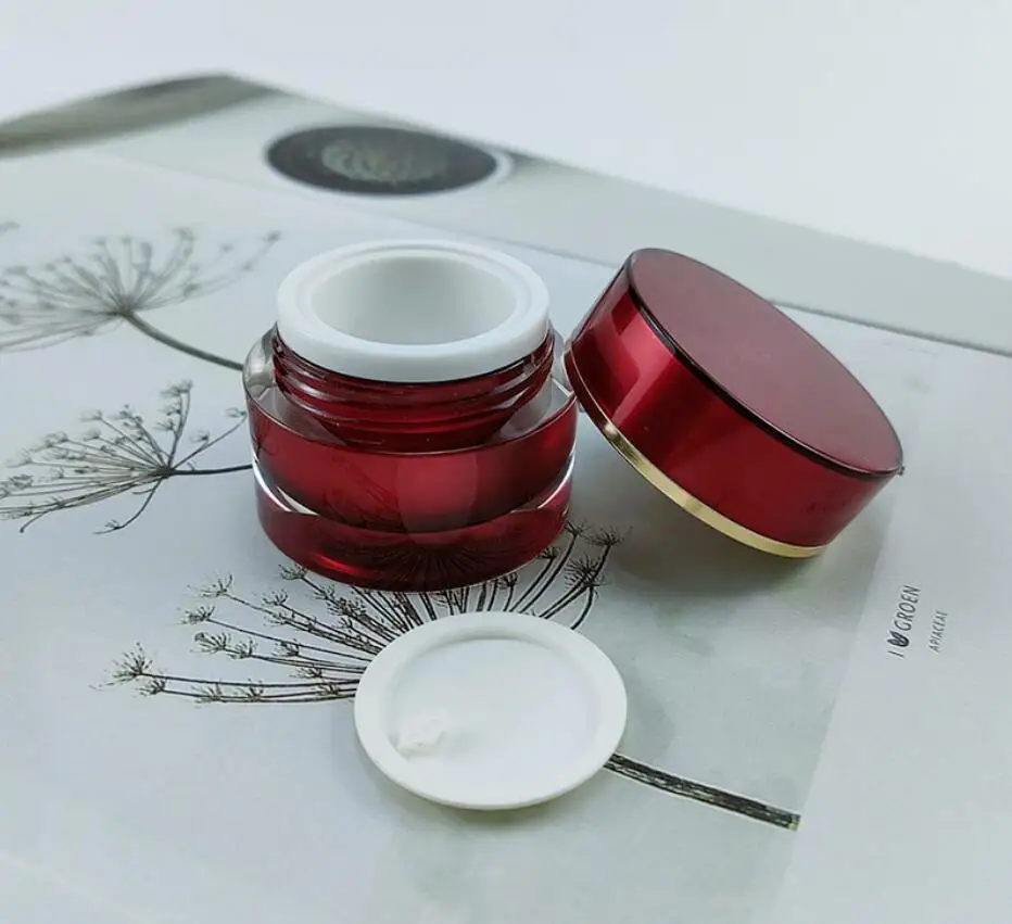 5g gold silver acrylic jar sample test eye essence cream gel moisturizer art nail skin care cosmetic packing