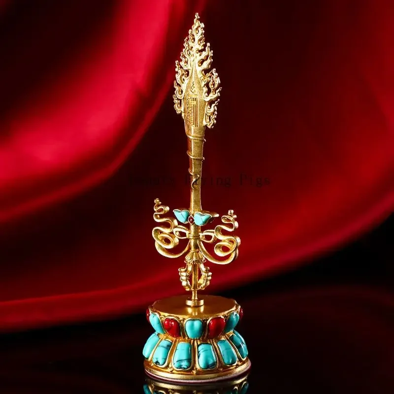

Metal Manjusri Sword Ornament Tibetan Manjusri Swordsmanship Feng Shui Accessories Household Buddhist Utensils Temple Supplies