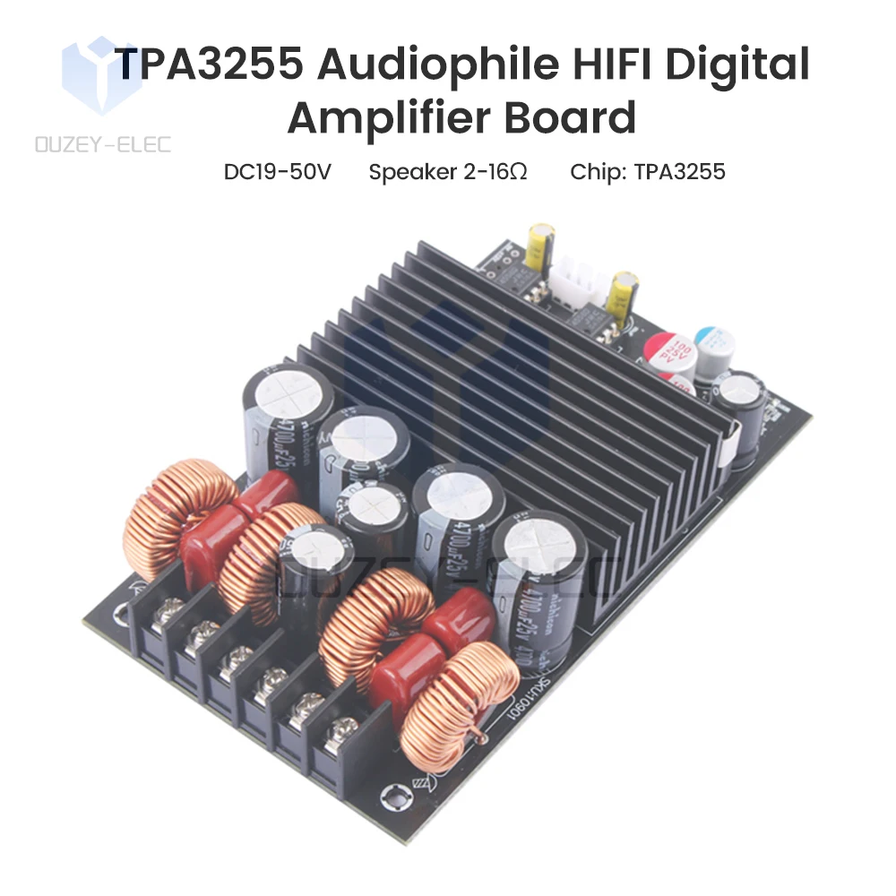 TPA3255 2.0 Digital Mini Amplifier Board Strong High Power 300W + 300W Class D Digital Amplifier Board Stereo Module DC19-50V