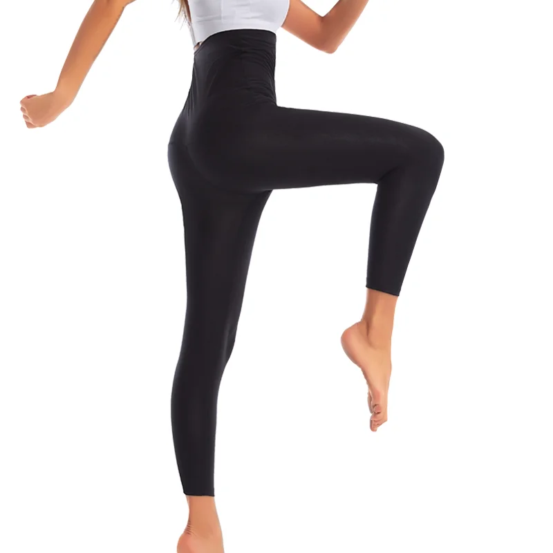 Damskie spodnie do sauny Fitness ćwiczenia wyszczuplające legginsy trening kompresyjny trener wysokiej talii gorący termo pot trymer do brzucha — zdjęcie 6