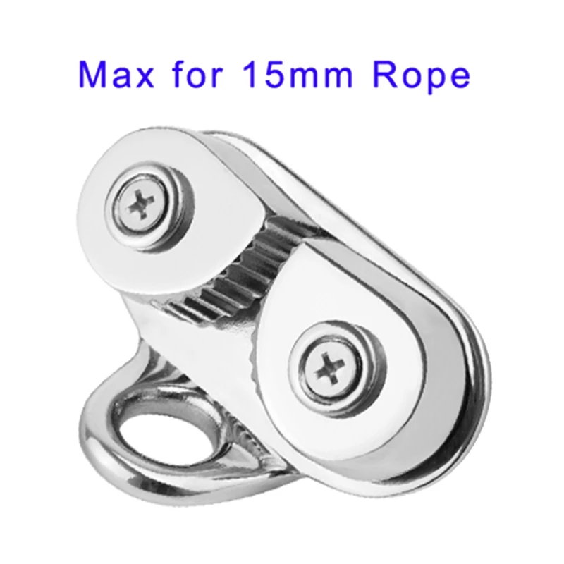 Stainless Steel Pulley Rope Gripper Pilates Card Cam Cleat Boat Cam Cleats Fairlead Sailing Sailboat Canoe Dinghy