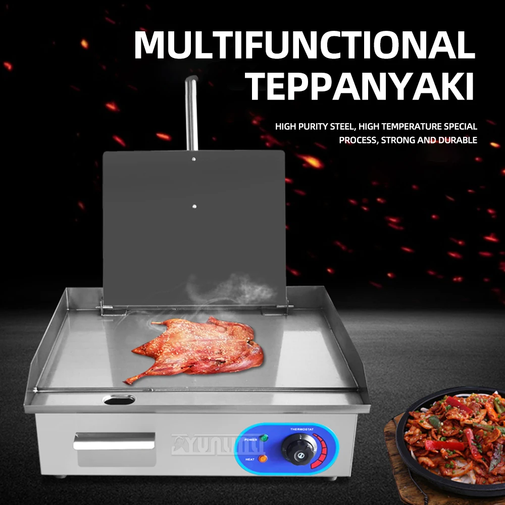 Commercial Grill Plate Electric Duck Grill Teppanyaki Gas Barbecue Pan Electric Griddle